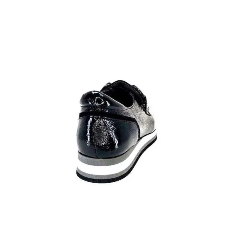 7.78.61 Cuir Vernis Et Daim Noir*Softwaves Discount