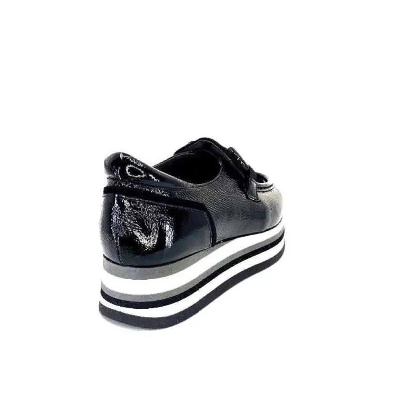 7.78.61 Cuir Vernis Et Daim Noir*Softwaves Discount