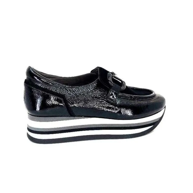 7.78.61 Cuir Vernis Et Daim Noir*Softwaves Discount