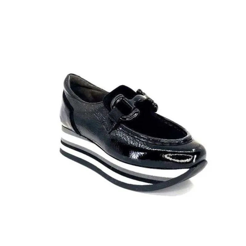 7.78.61 Cuir Vernis Et Daim Noir*Softwaves Discount