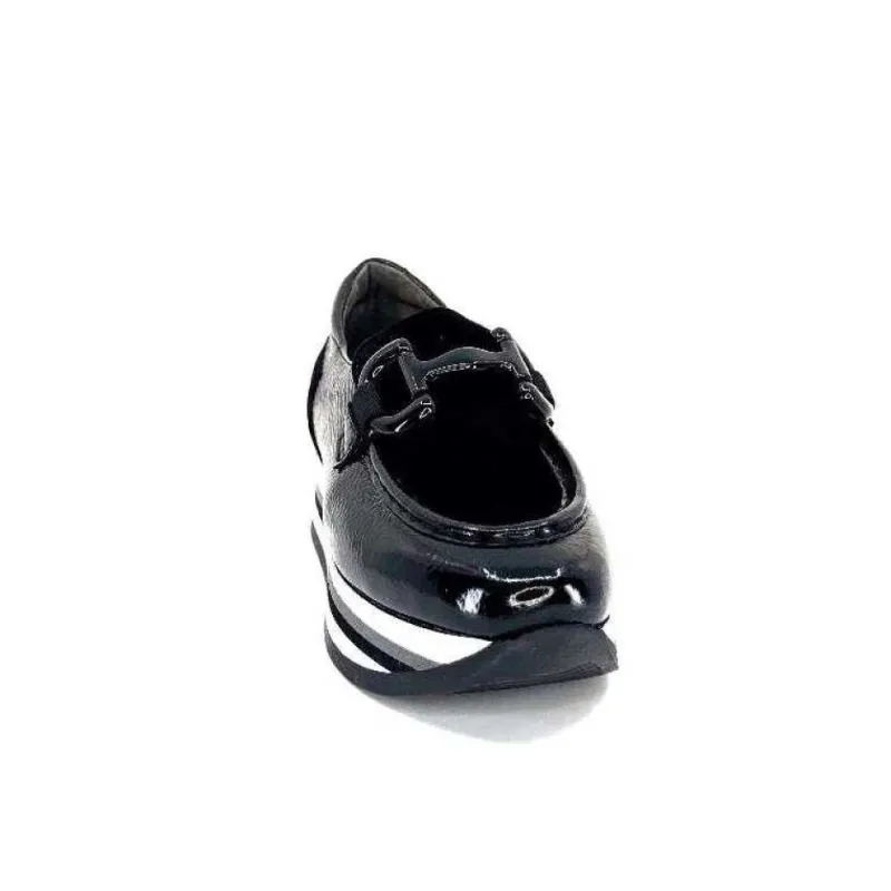 7.78.61 Cuir Vernis Et Daim Noir*Softwaves Discount