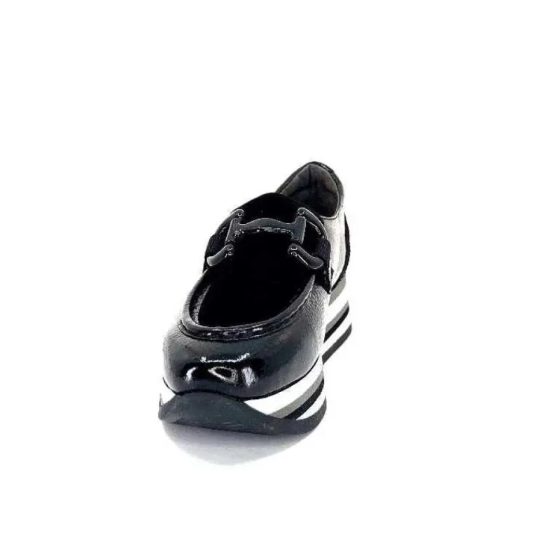 7.78.61 Cuir Vernis Et Daim Noir*Softwaves Discount