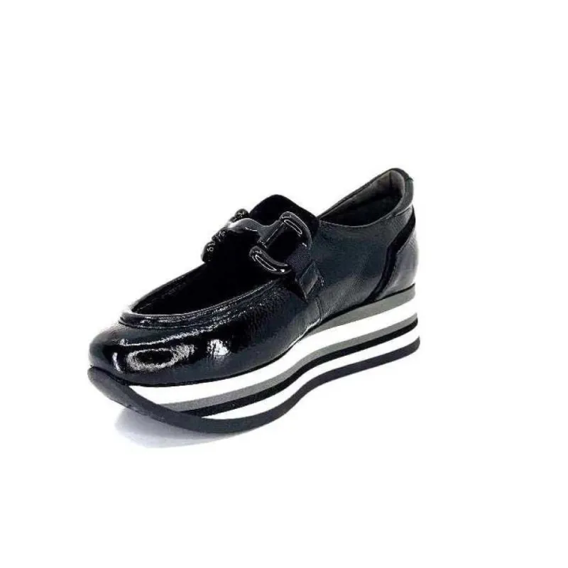 7.78.61 Cuir Vernis Et Daim Noir*Softwaves Discount