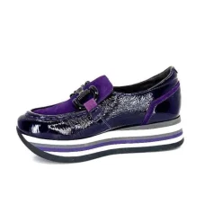 7.78.61 Cuir Vernis Et Daim Violet*Softwaves Outlet