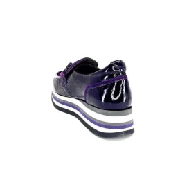 7.78.61 Cuir Vernis Et Daim Violet*Softwaves Outlet