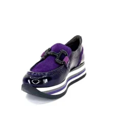 7.78.61 Cuir Vernis Et Daim Violet*Softwaves Outlet