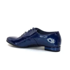Xavier Danaud Cross Cuir Vernis Bleu*Ivoire0581