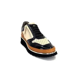 9809 Cuir Noir, Marron & Creme*XSA Sale